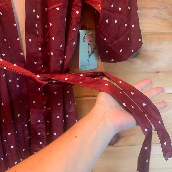 NWT Soho apparel women’s heart printed robe size large. - Picture 2 of 6